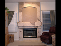 Fireplace with faux and 