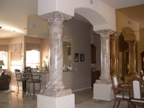Marbleized Columns