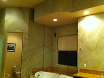 Marbleized bathroom