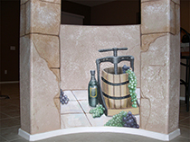 Wine room mural